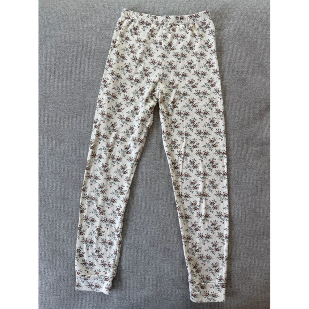 Rylee + Cru Girls Floral Cream Leggings Stretch Soft Casual Pants Cottagecore